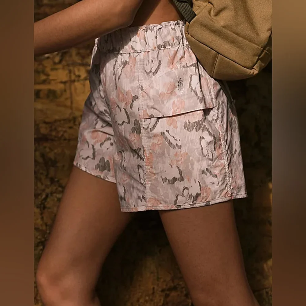 Free People Movement In The Wild Printed Shorts Ivory Combo - Picture 3 of 15
